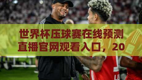 世界杯压球赛在线预测直播官网观看入口,2026年球迷必看的三大实用技巧