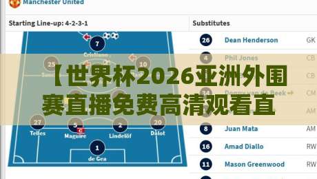 【世界杯2026亚洲外围赛直播免费高清观看直播】!这里教你怎么看最爽