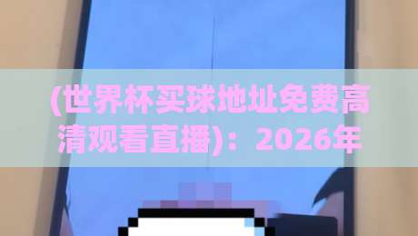(世界杯买球地址免费高清观看直播)：2026年观赛新姿势，别告诉我你还在找盗链